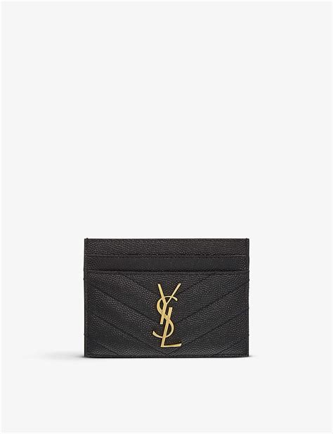 ysl card holder black silver|YSL card holder selfridges.